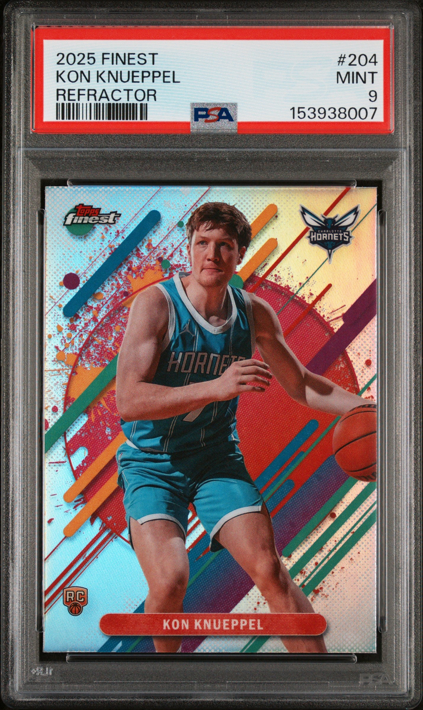 2025 Topps Finest #204 Kon Knueppel Refractor PSA 9