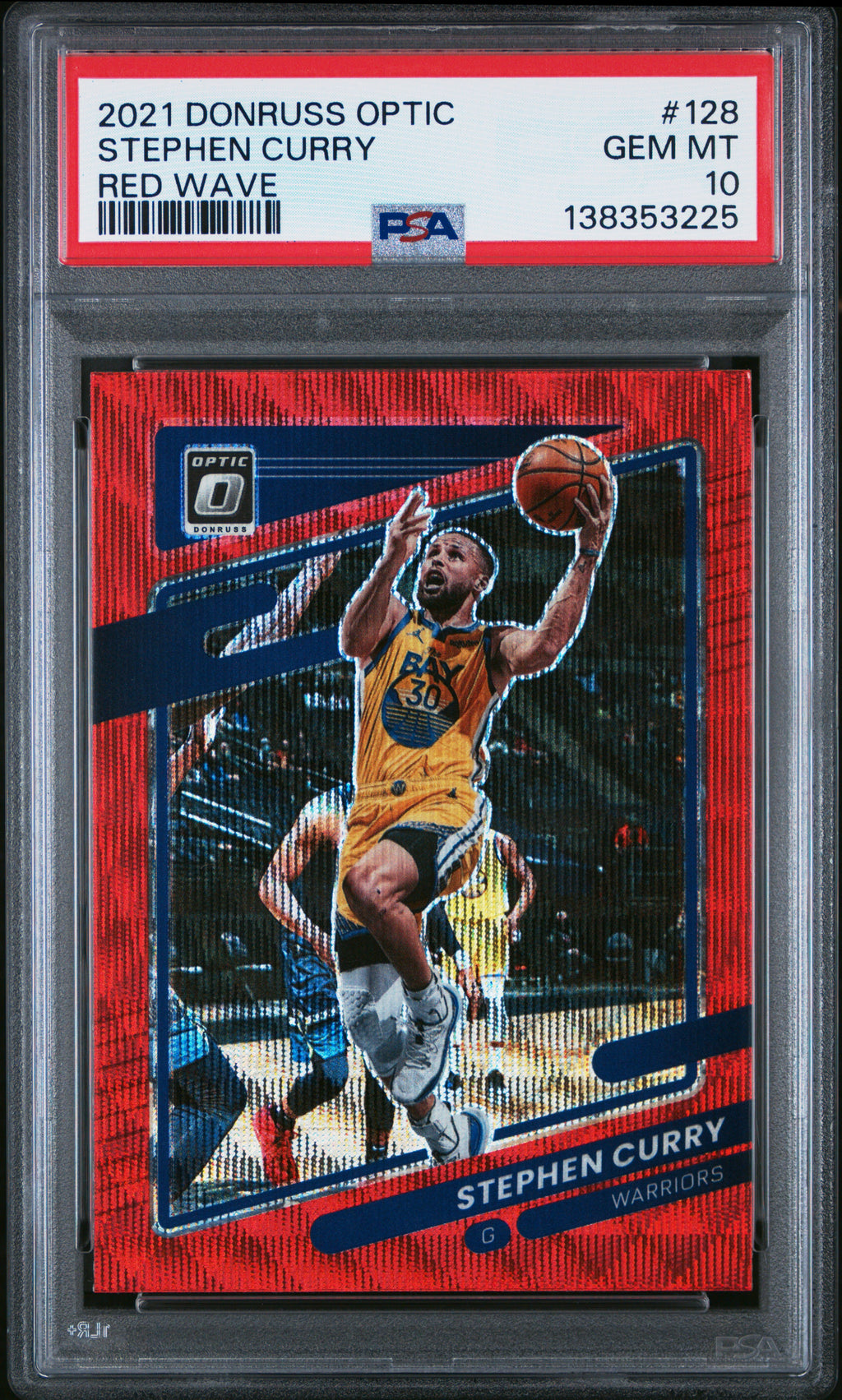 2021 Panini Donruss Optic #128 Stephen Curry Red Wave PSA 10