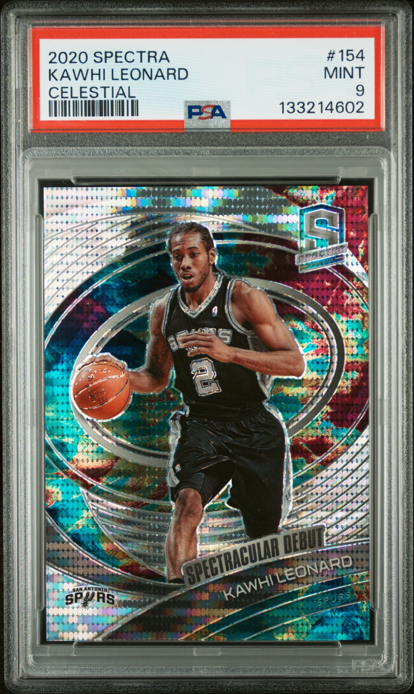 2020 Panini Spectra #154 Kawhi Leonard Celestial PSA 9 POP 1